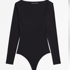 Abercrombie & Fitch Black Long Sleeve Bodysuit